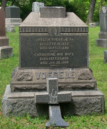 Gravestone of Joseph and Catharine Voegele