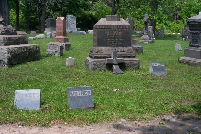 Cemetery plot of Joseph and Catharine Voegele